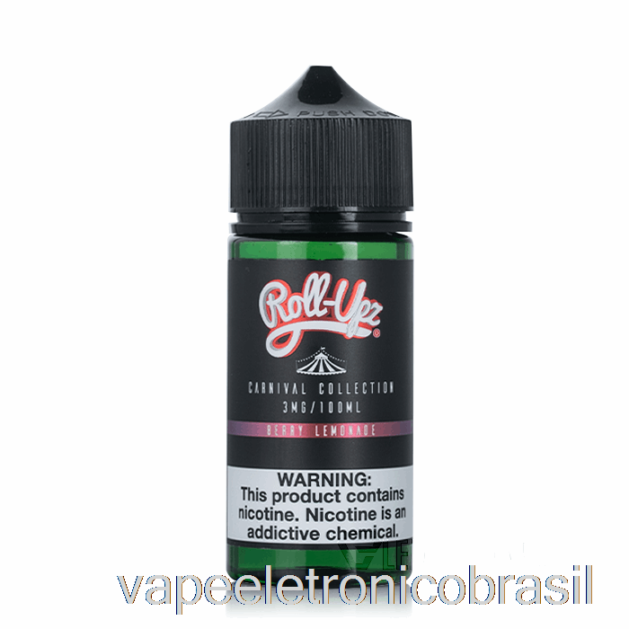 Vape Recarregável Carnaval - Limonada De Frutas Vermelhas Por Suco Roll-upz - 100ml 0mg